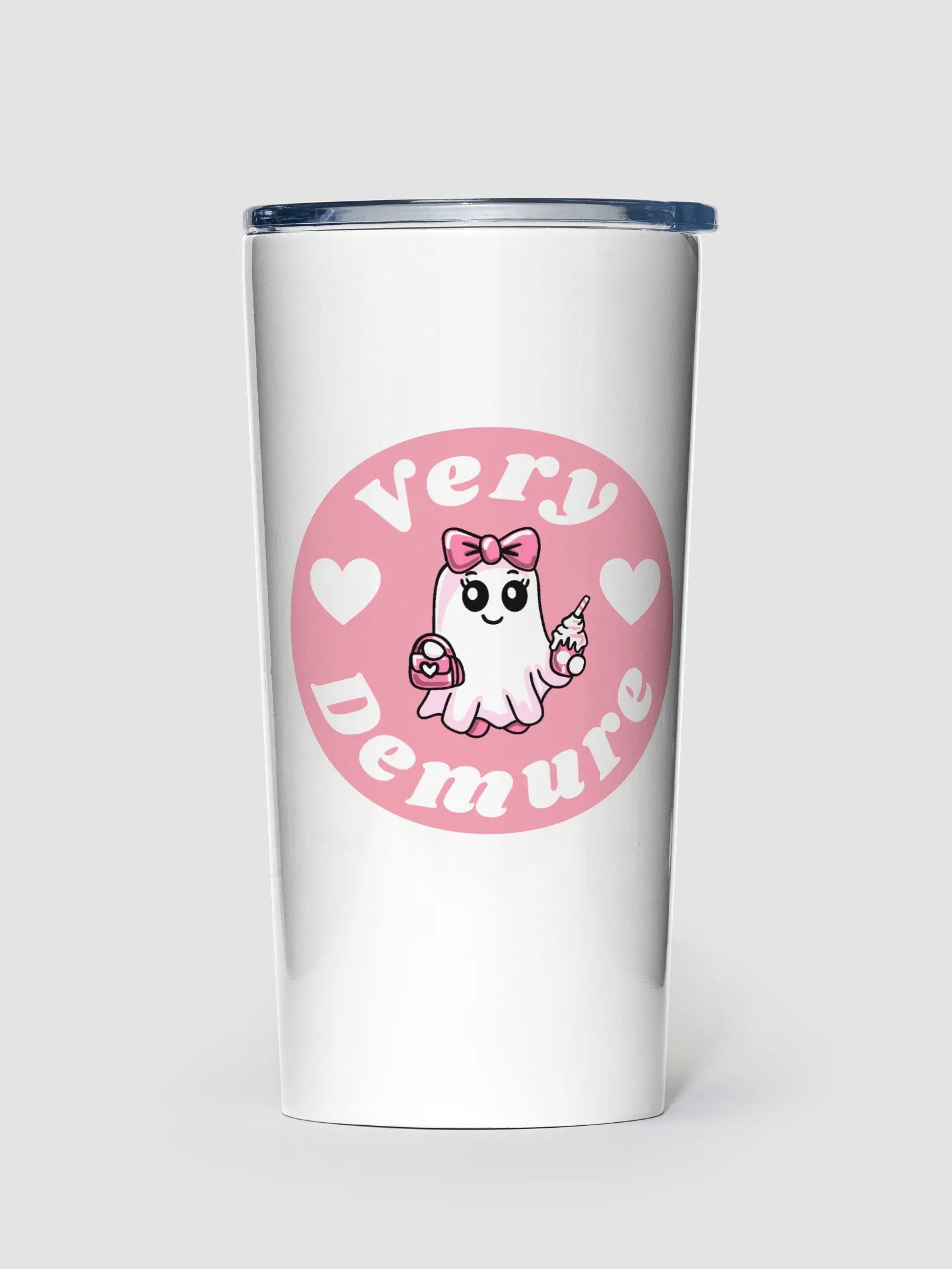 Very Demure Cute Ghost 20oz Stainless Steel Tumbler product image (1)
