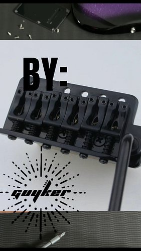 Guyker sent us this Trem To mod our latest guitar. This 6 Point Trem is a perfect fit check them out at Guyker.com
#guykermod...