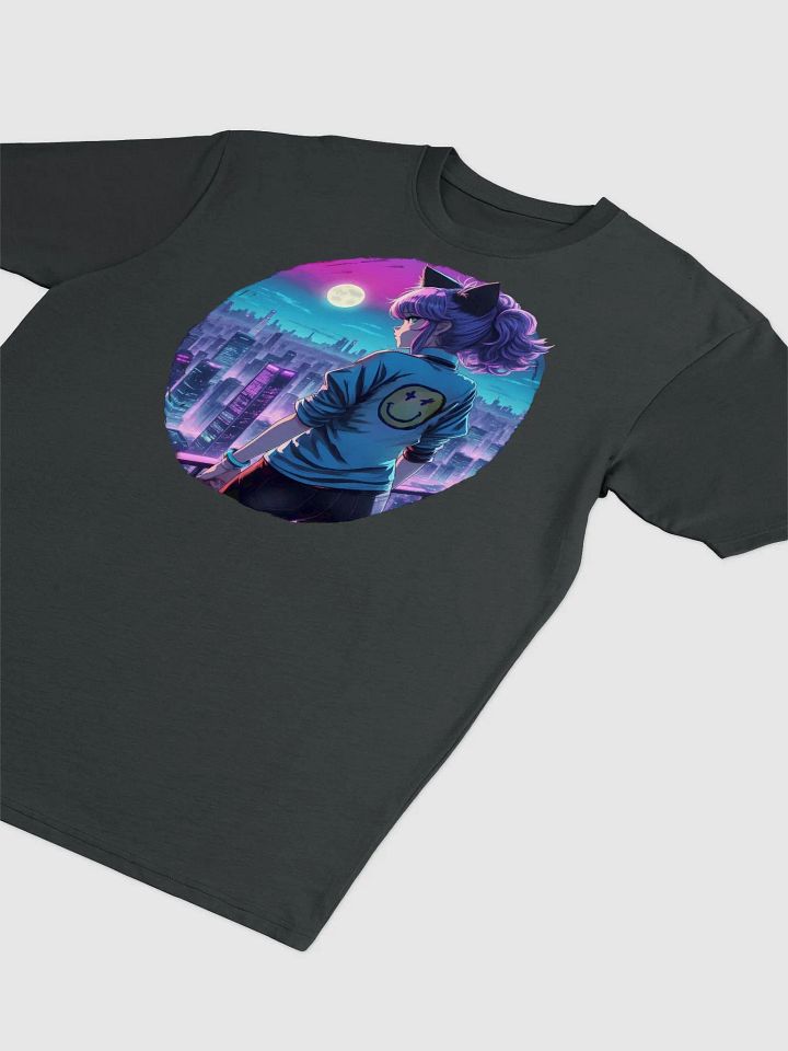 Anime Catgirl Rooftop (Cotton Heritage Men's Premium Heavyweight Tee) product image (32)