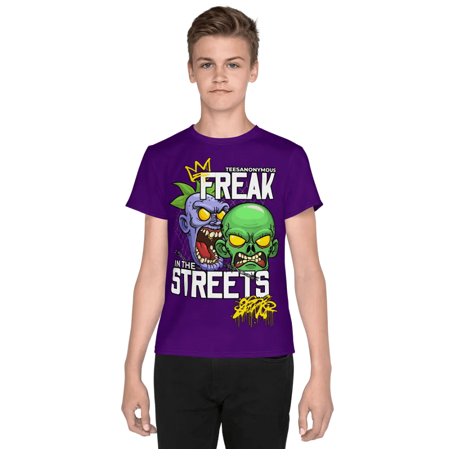 Youth Graphic Tee – Freak in the Streets v8 product image (3)