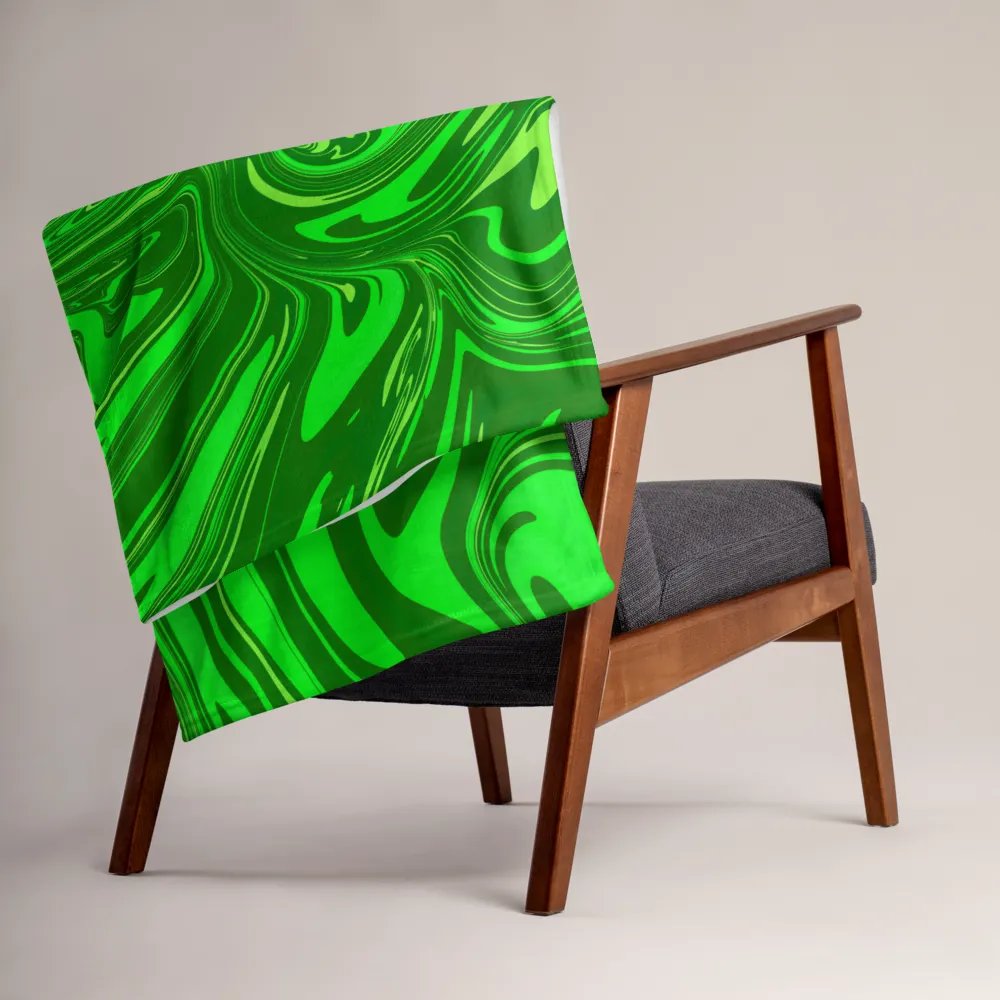 Throw Blanket - Different Shades of Green Digital Fluid Art product image (5)