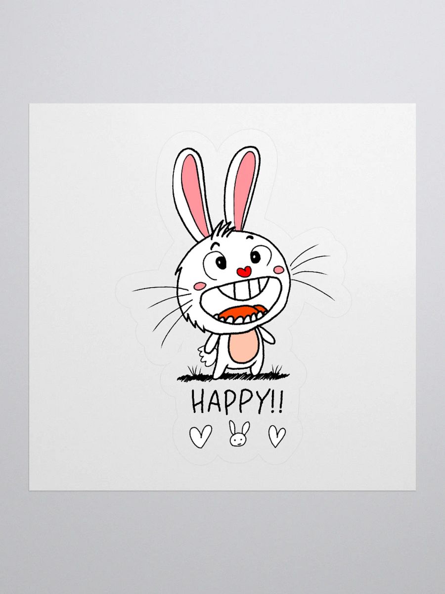 Smiling Rabbit Kiss Cut Stickers product image (3)