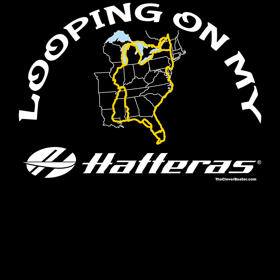Looping On My Hatteras - T-Shirt - Dark Shirt w/White Logo product image (5)