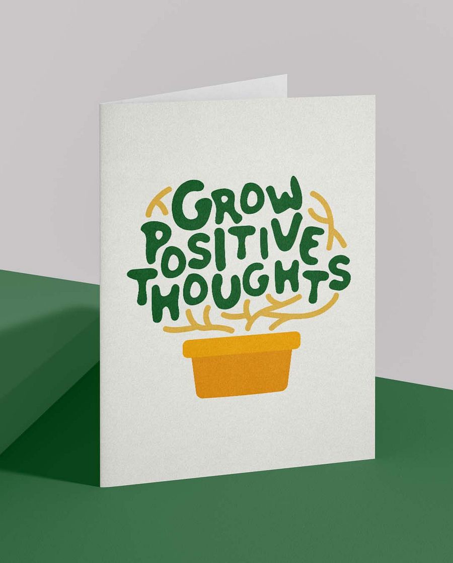Grow Positive Thoughts Affirmation Printable Wall Art Decor - Instant Download product image (3)