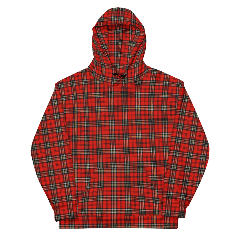 Red Vintage Plaid Hoodie product image (6)