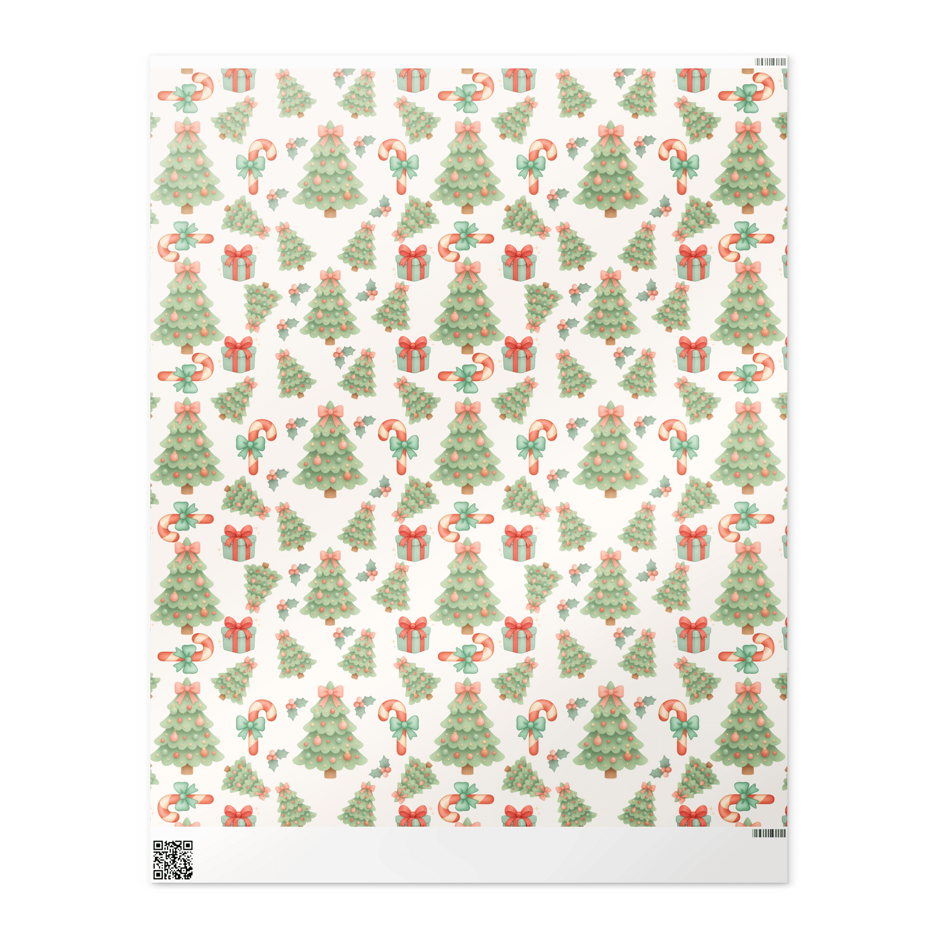 Cute Christmas Trees Wrapping Paper product image (2)