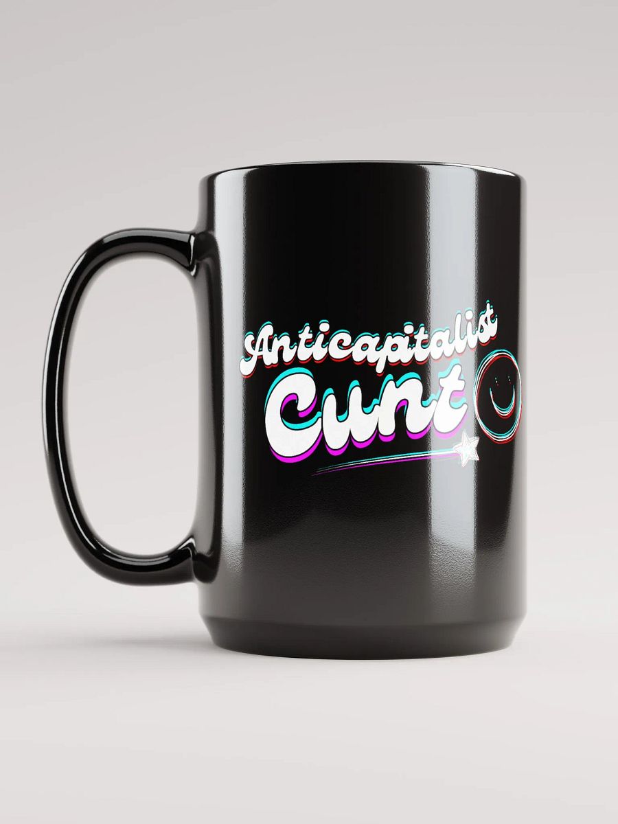 ANTICAPITALIST C*NT black glossy mug product image (4)