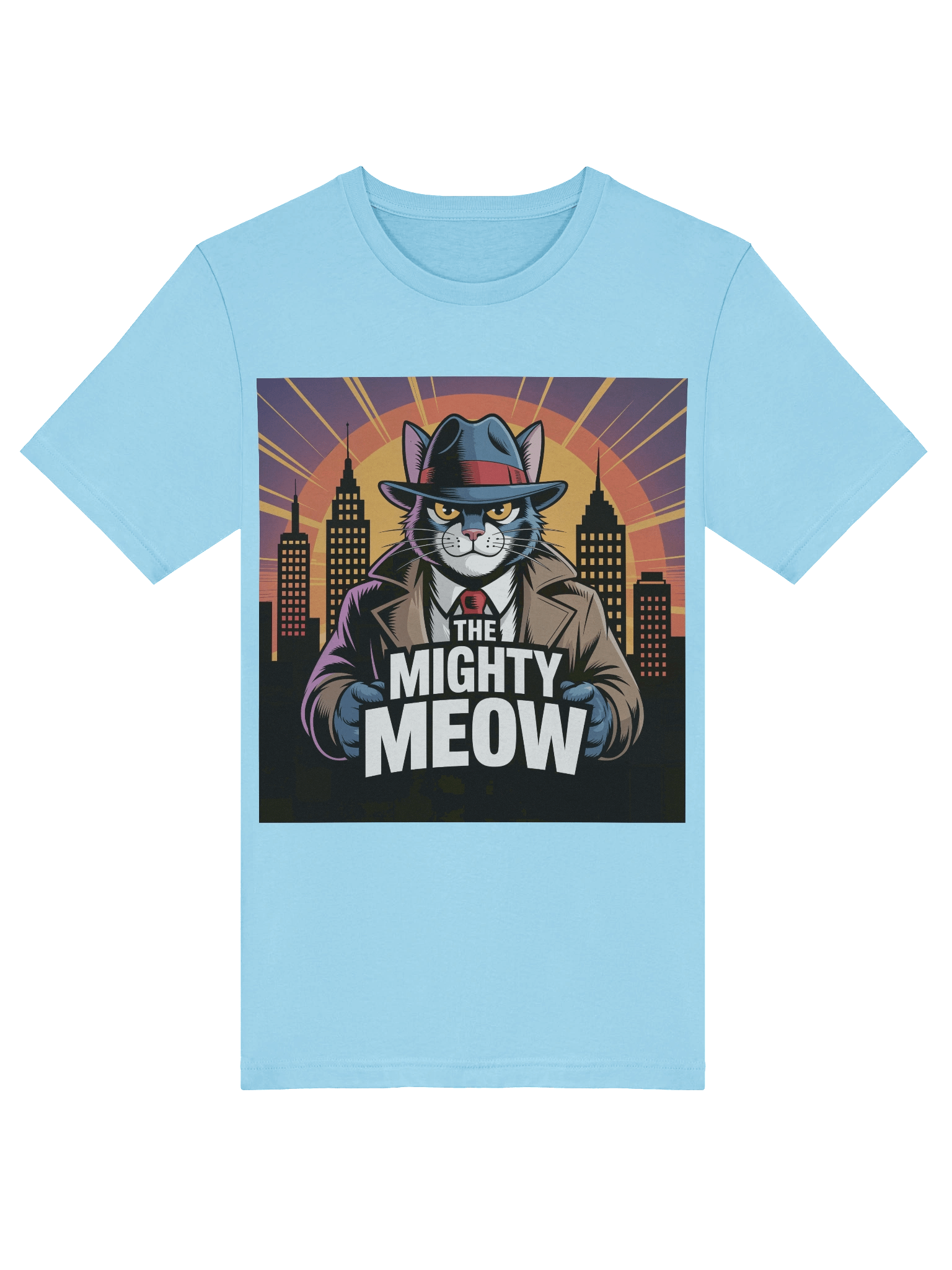 The Mighty Meow Trench Coat Cat T-Shirt product image (23)