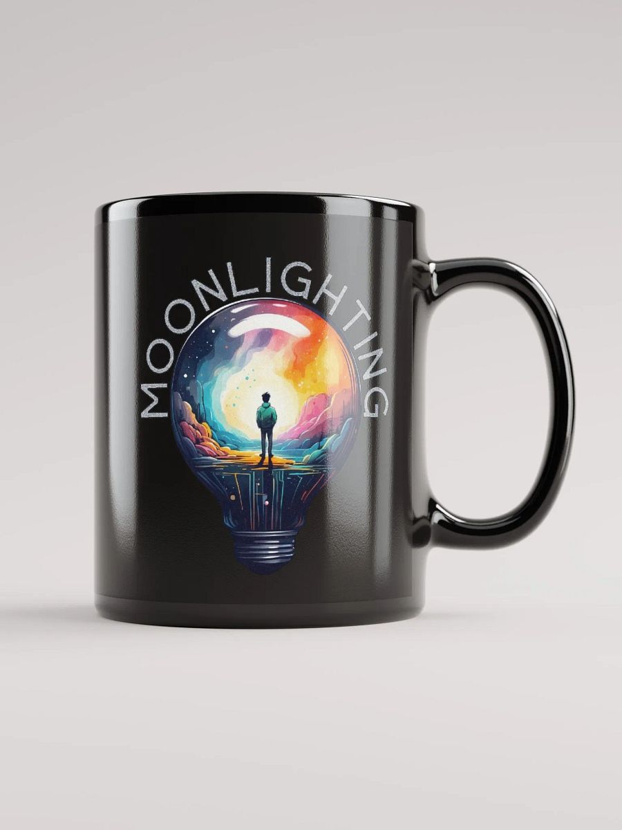 Reflective Bulbs Graphic | Black Coffee Mug | Moonlighting product image (2)