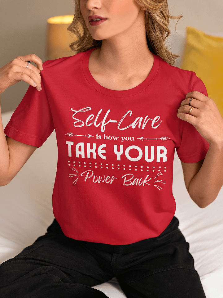 Self-Care Inspirational Bella Canvas Dark T-Shirt product image (1)