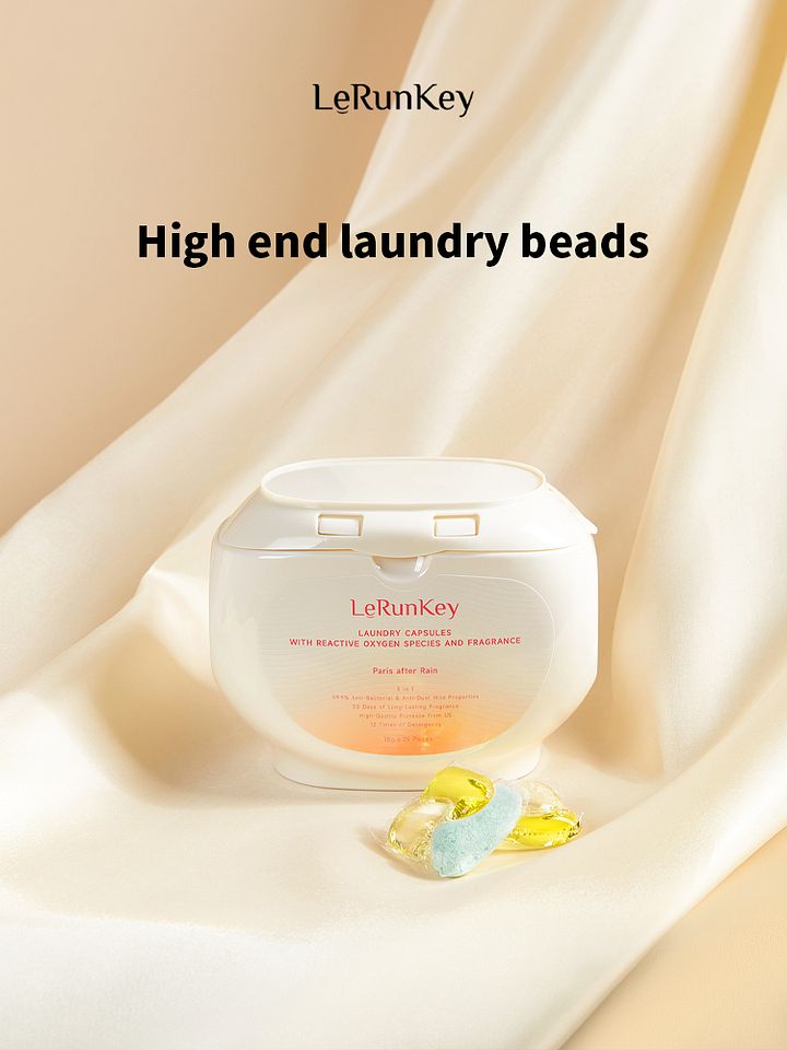 Lerunkey Oxygen-Infused Scented Laundry Pods 18x Cleaning Power Long-Lasting Fragrance Paris after Rain 450g（18g x 25 Pieces） product image (1)