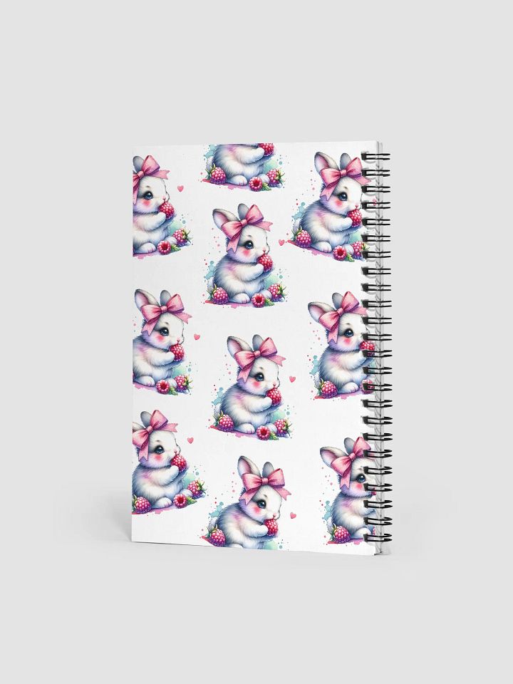 Whimsical Rabbit and Strawberry Spiral Notebook product image (2)