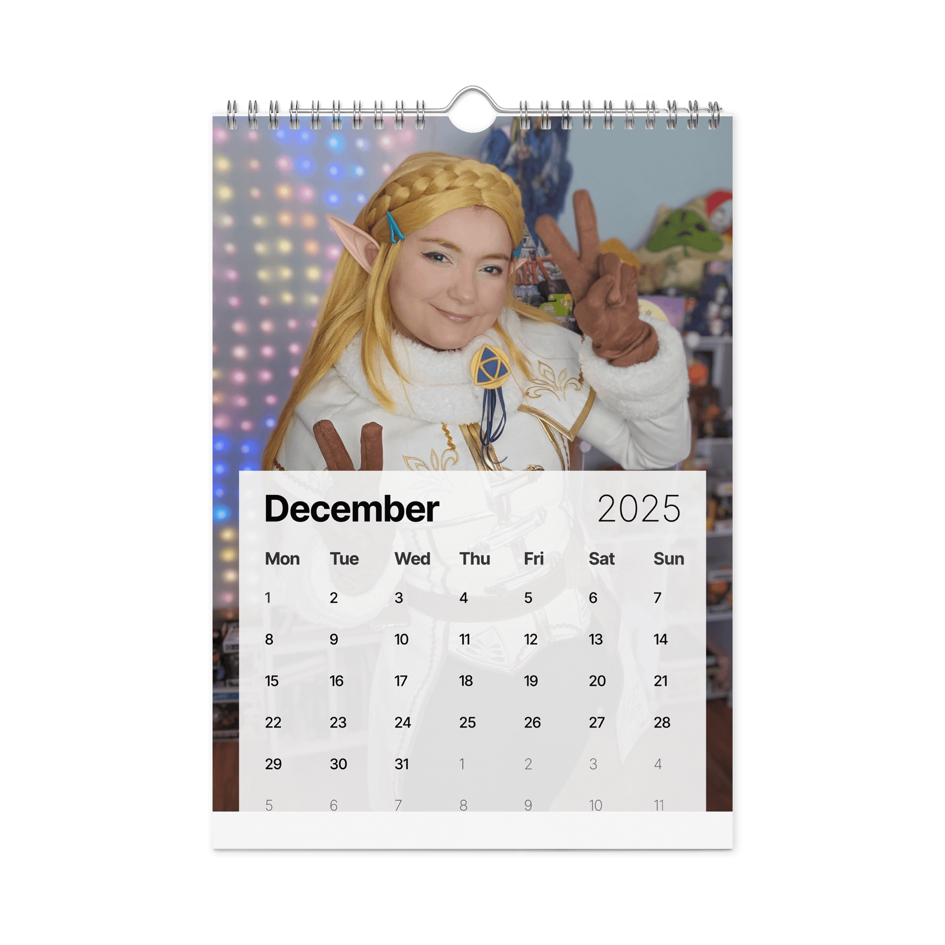 Princess Zelda (Winter Outfit) Cosplay 2025 Wall Calendar product image (4)