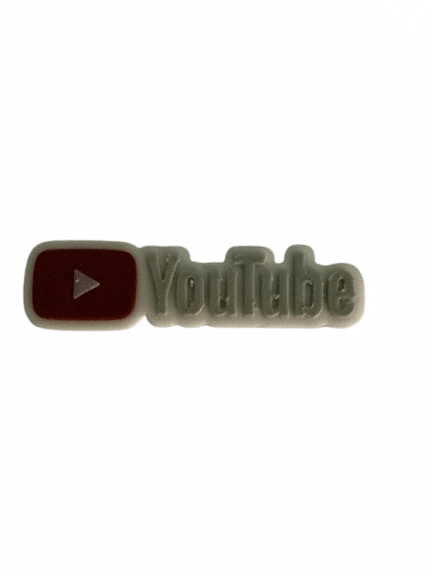 Mini YouTube Logo - Lightweight and Small - White and Red Marble product image (2)