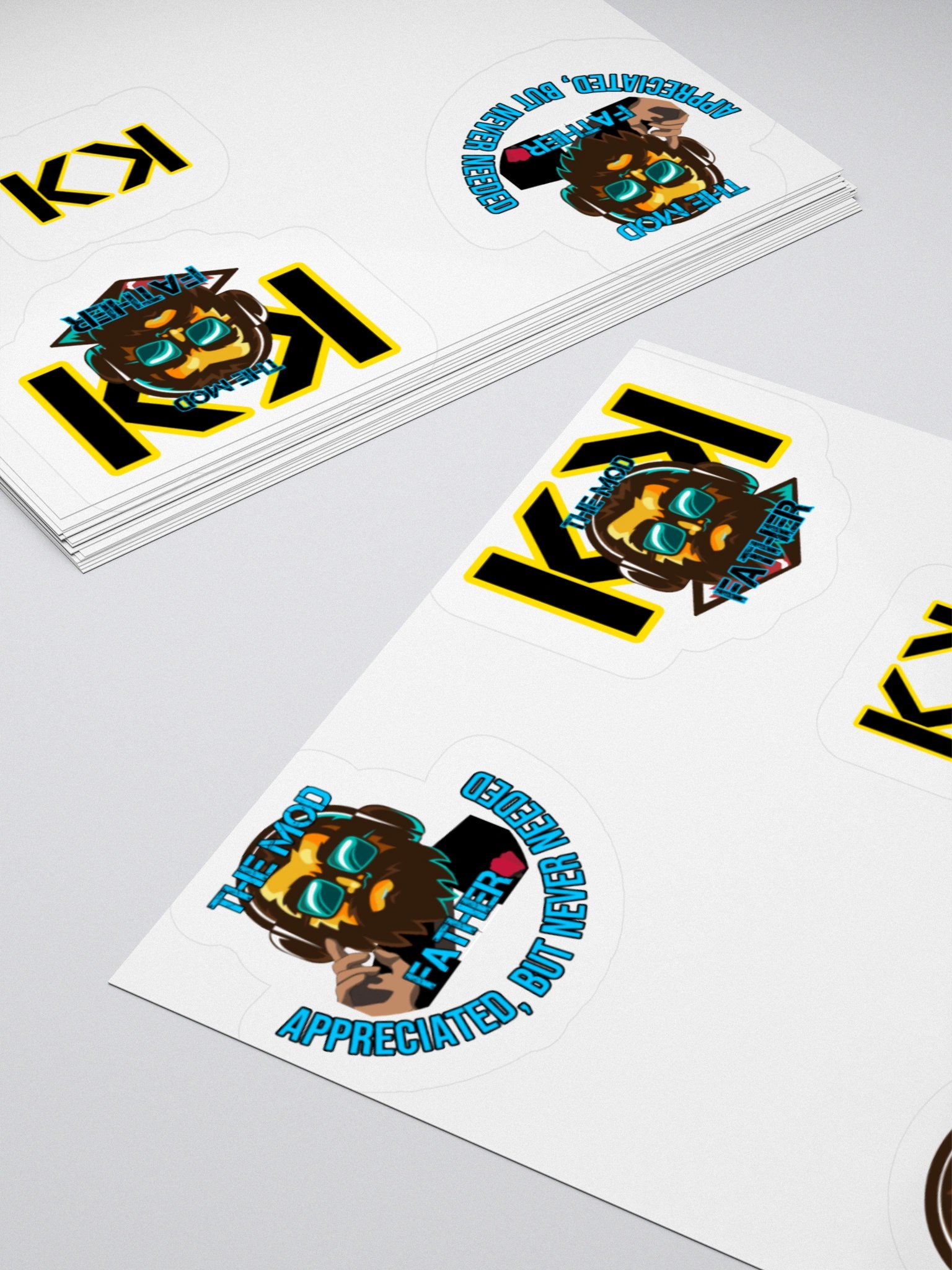 Themodfather kiss cut stickers product image (13)