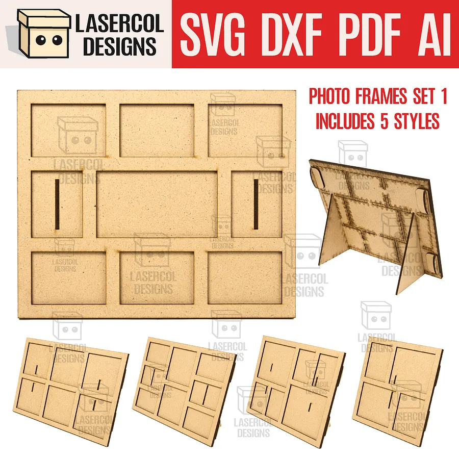 Photo Frames Bundle (Set 1-2-3-4) - Laser Cut Files product image (3)
