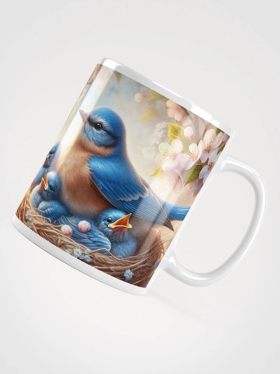 Bluebird Family Nature Themed White Mug product image (4)