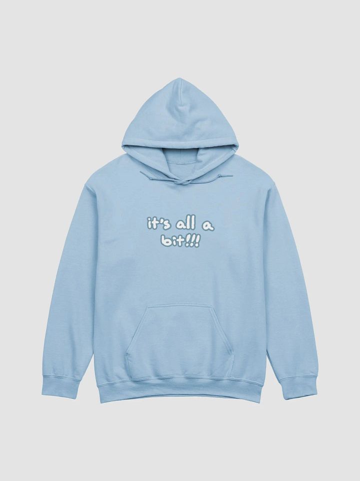 “It’s all a bit!!!” (lined design, #709AAF) classic hoodie product image (32)
