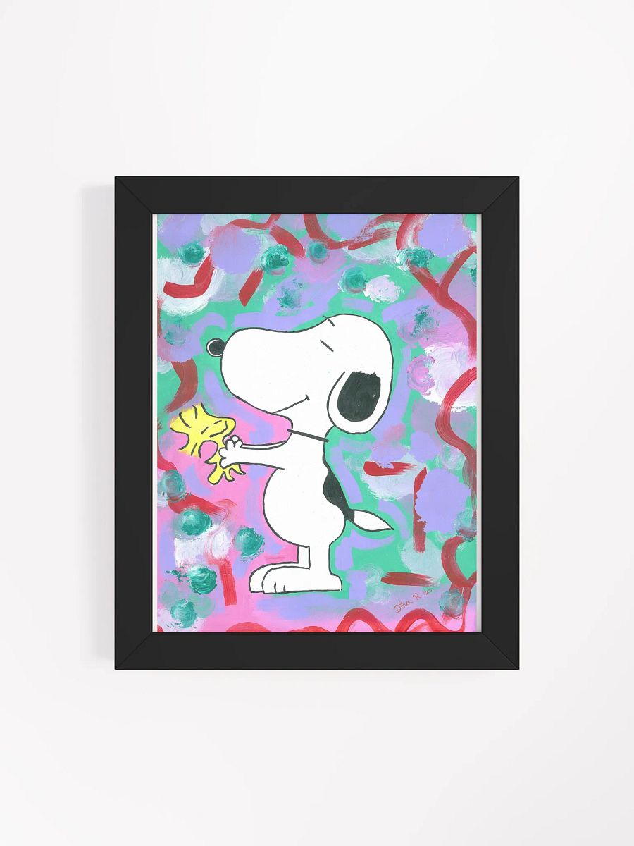 Snoopy acrylic painting picture (art by Dina R.) - Framed High-Quality Matte Poster (in) product image (41)