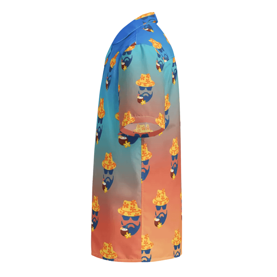 The Jon Hawaiian Shirt- Blue/Orange product image (7)