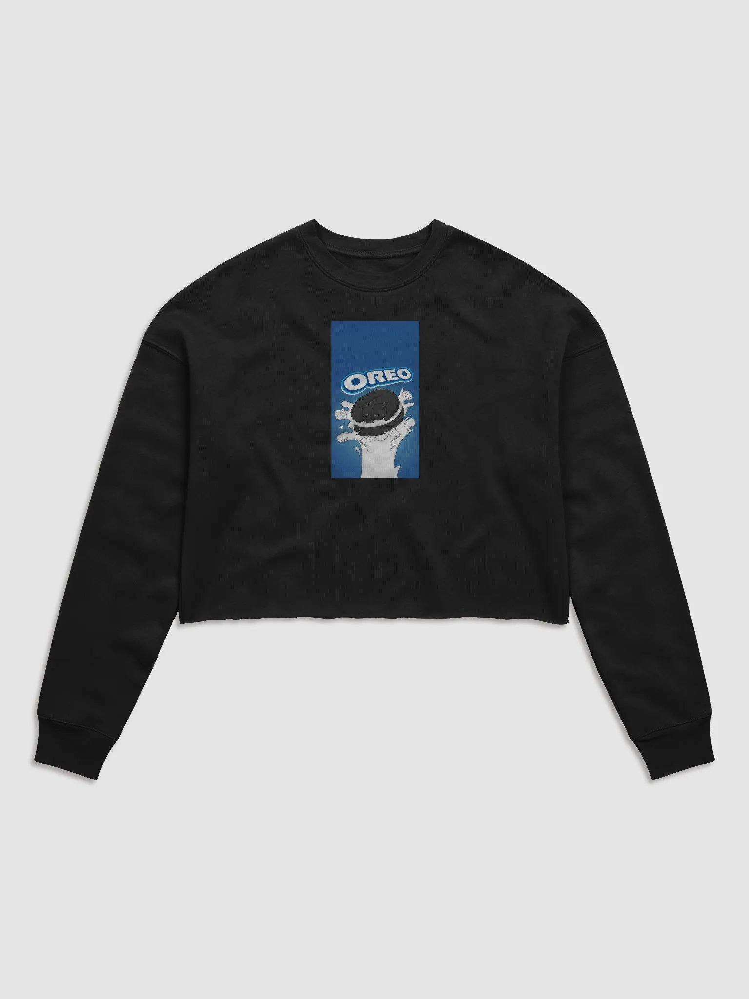 Meow Oreo Cat Crop Sweatshirt product image (2)