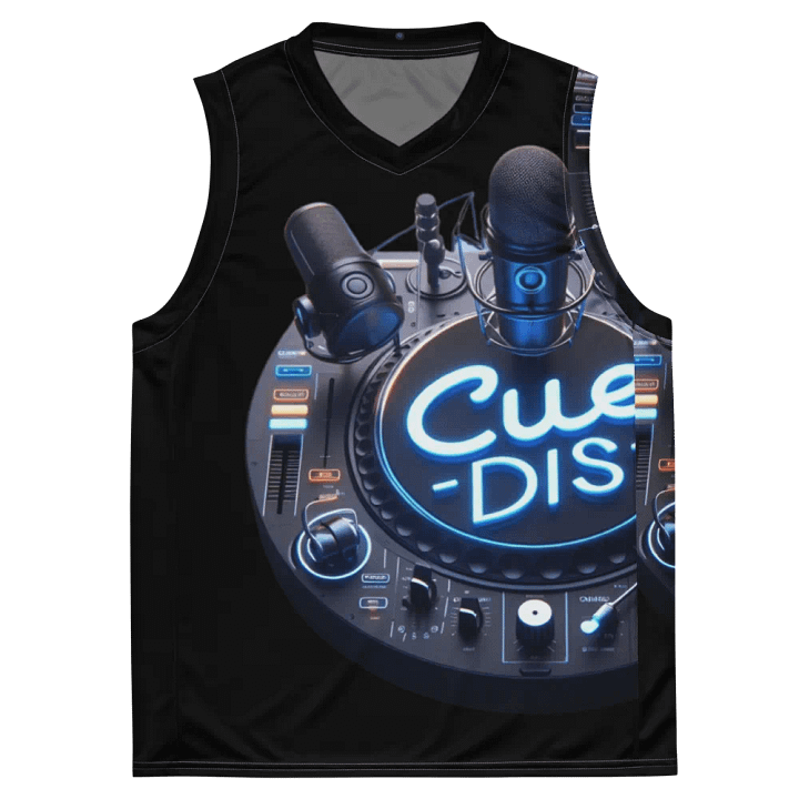 Neon Cue Dis DJ Unisex Basketball Jersey product image (2)
