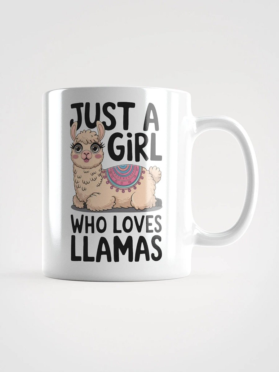 Just a Girl Who Loves Llamas White Glossy Mug product image (3)