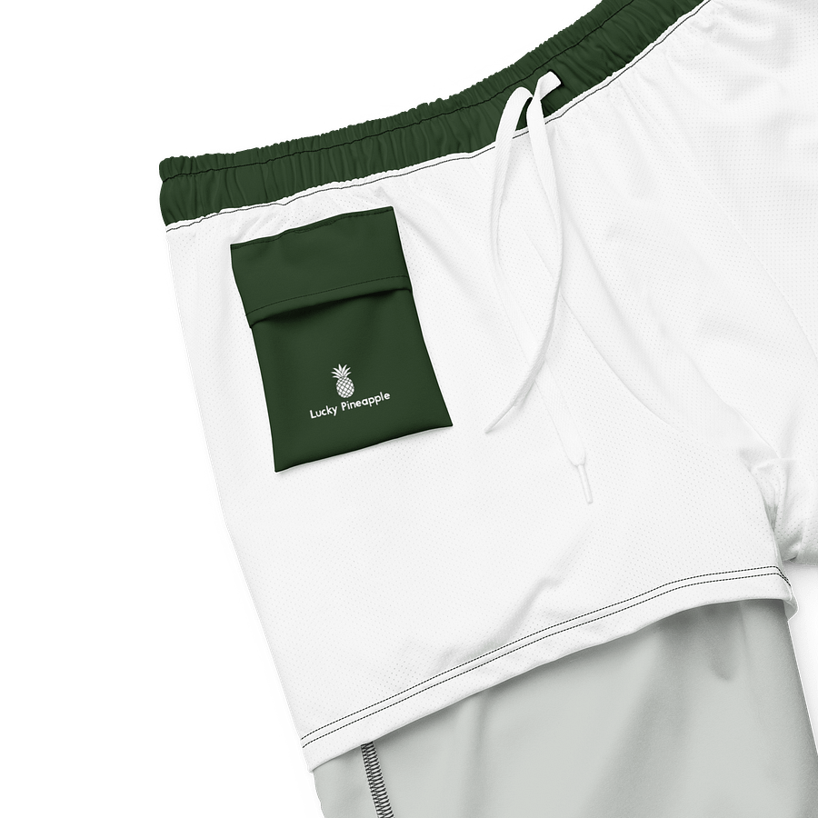 Colorado Pine Green Solid Color Men's Swim Trunks product image (2)