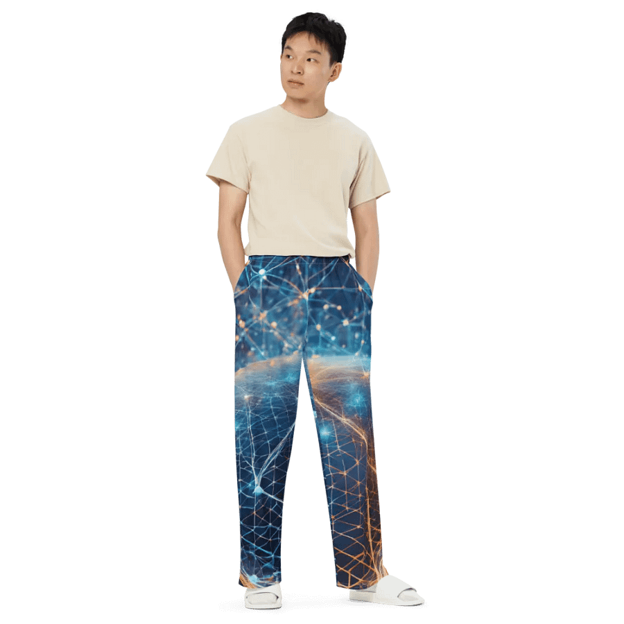 Neural Network Connection Wide-Leg Pants product image (6)