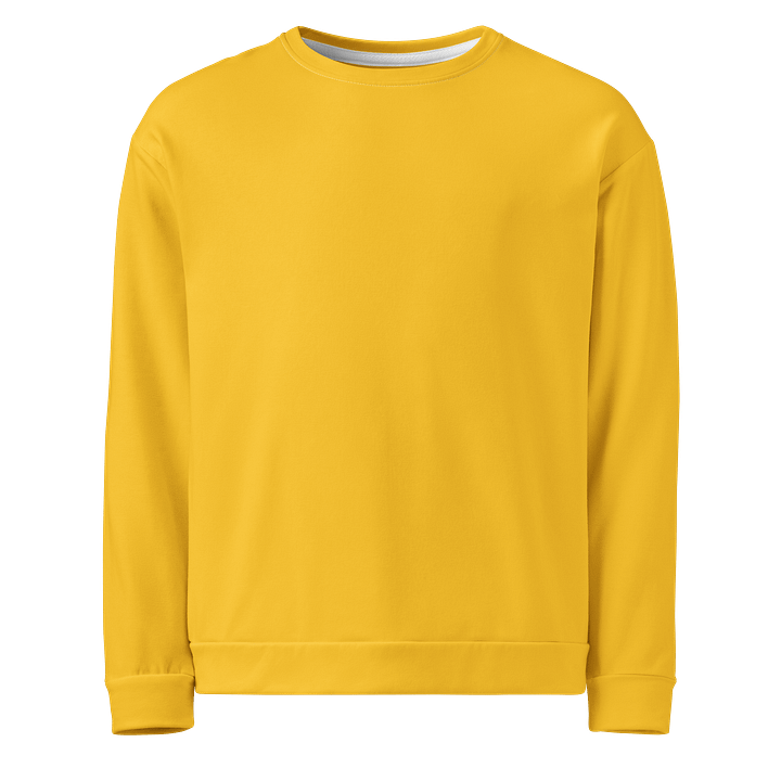 Mustard Yellow Solid Color Eco Friendly Unisex Sweatshirt product image (1)