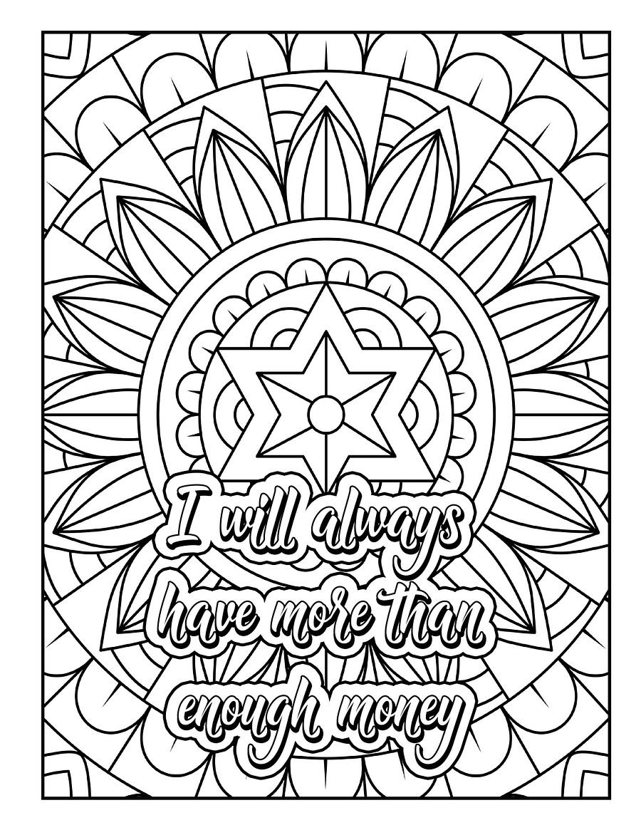 Money Mantra Mandala Coloring Book product image (4)