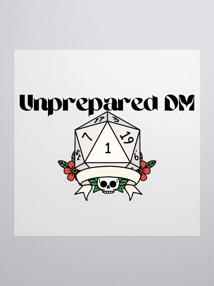 Unprepared DM Kiss Cut Sticker product image (1)