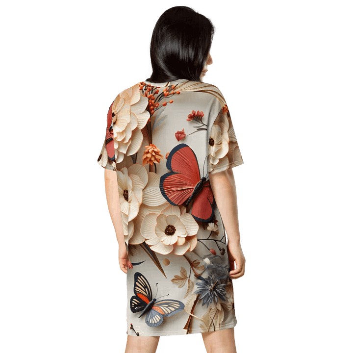 3D-Ditsy-Flowers-Seamless-Patterns T-shirt Dress - V14 product image (2)