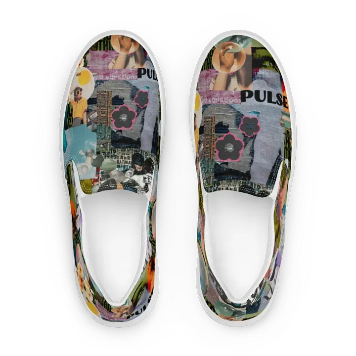 Collaged mens slip ons product image (1)