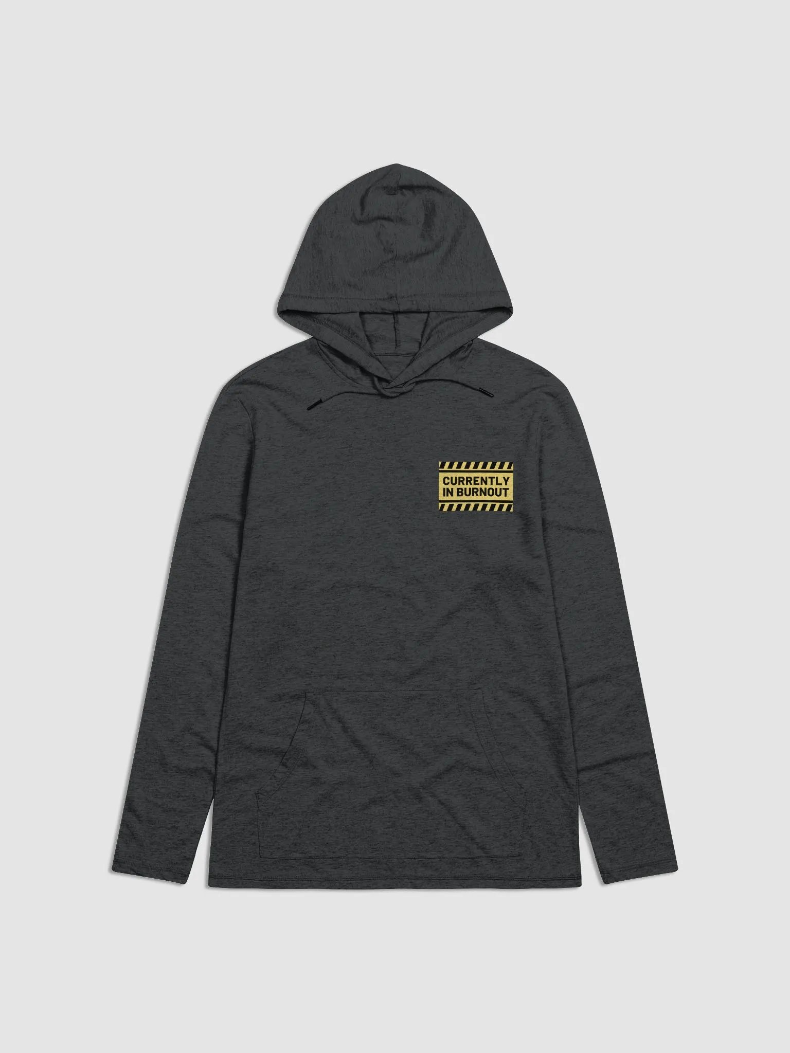 CURRENTLY IN BURNOUT (sm. design) printed lightweight hoodie product image (2)