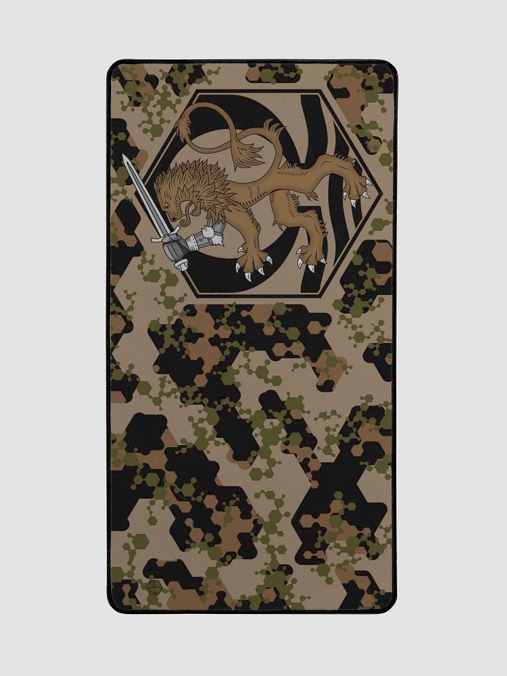 Desk Mat 15.5" x 31.5" Hexagon Camo, Lion, MilT product image (2)