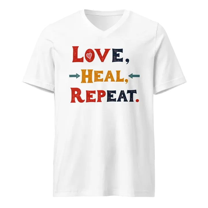Rustic Love Heal Repeat V-Neck Tee product image (1)