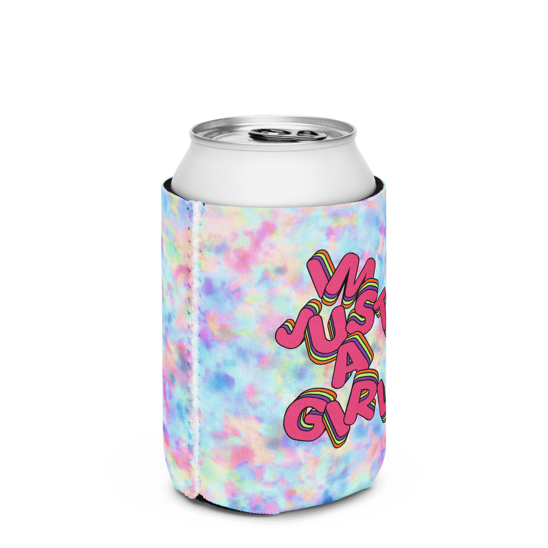"I'm just a girl" Pastel Tie-Dye Coozie product image (2)