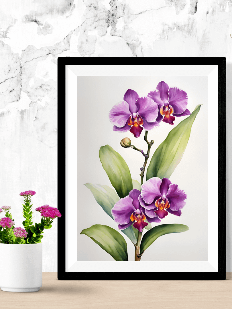 Watercolour Painting Printable Wall Art of ORCHID product image (1)