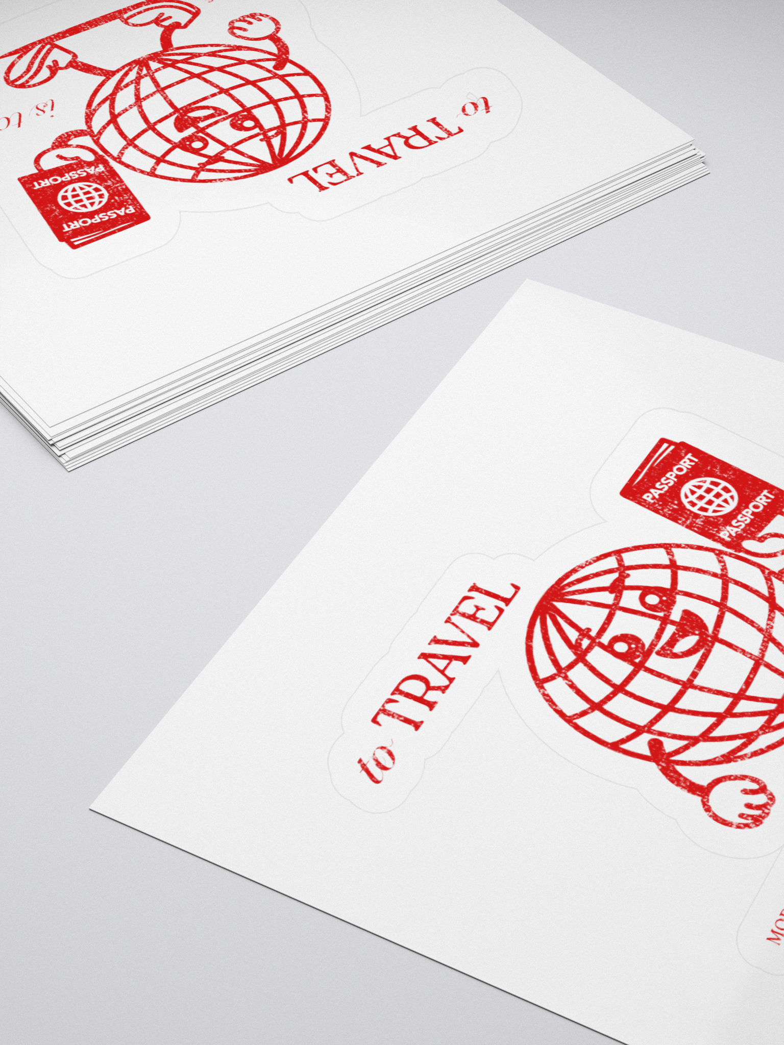 Happy World (Red) Sticker product image (4)
