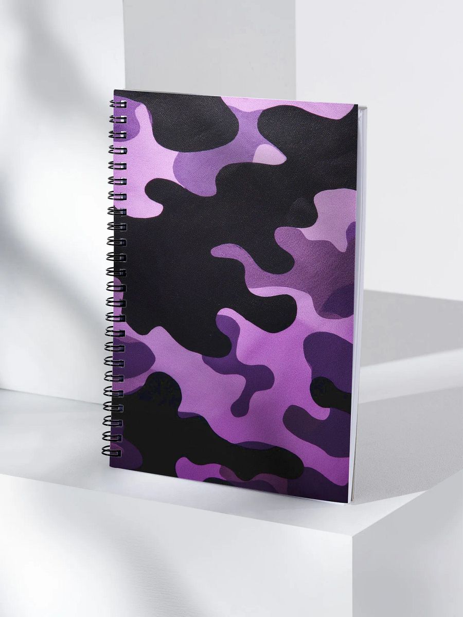 Spiral Notebook black and purple camo product image (4)