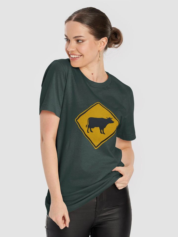 "cow crossing sign" t-shirt product image (2)