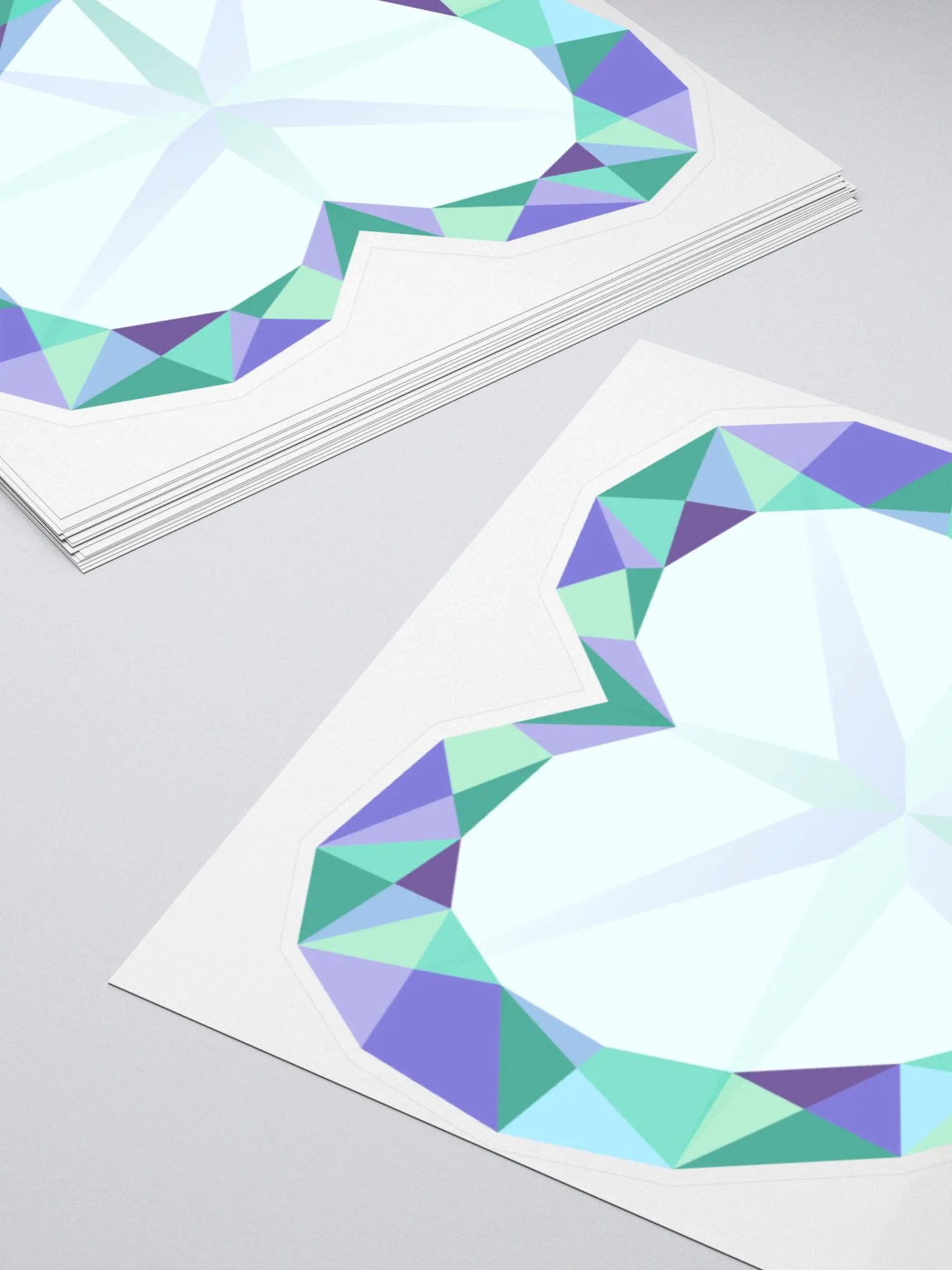 Crystal Pride Heart (Gay Pride) Cut Sticker product image (4)