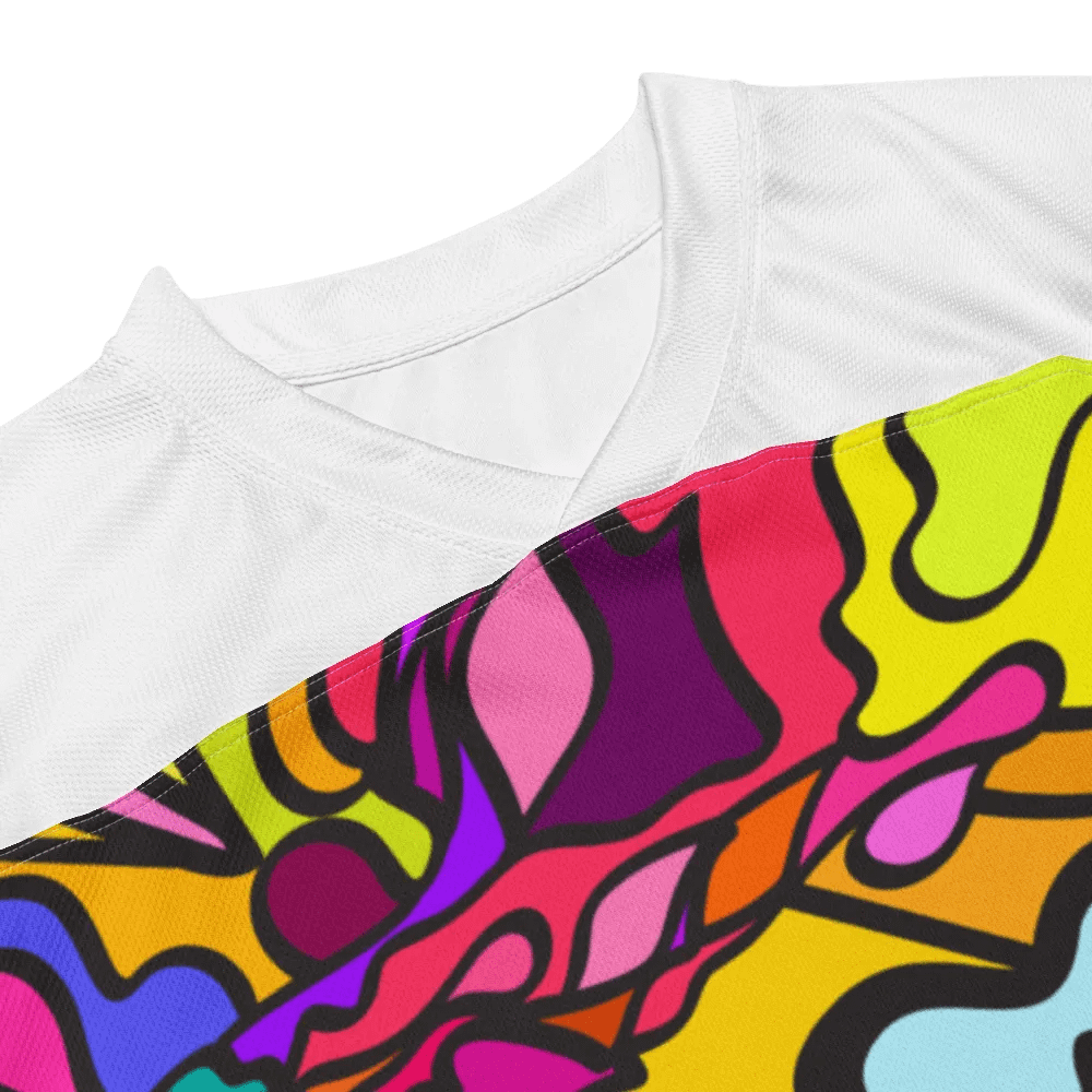 Vibrant Abstract Harmony Hockey Jersey - Wave at Sunset product image (4)