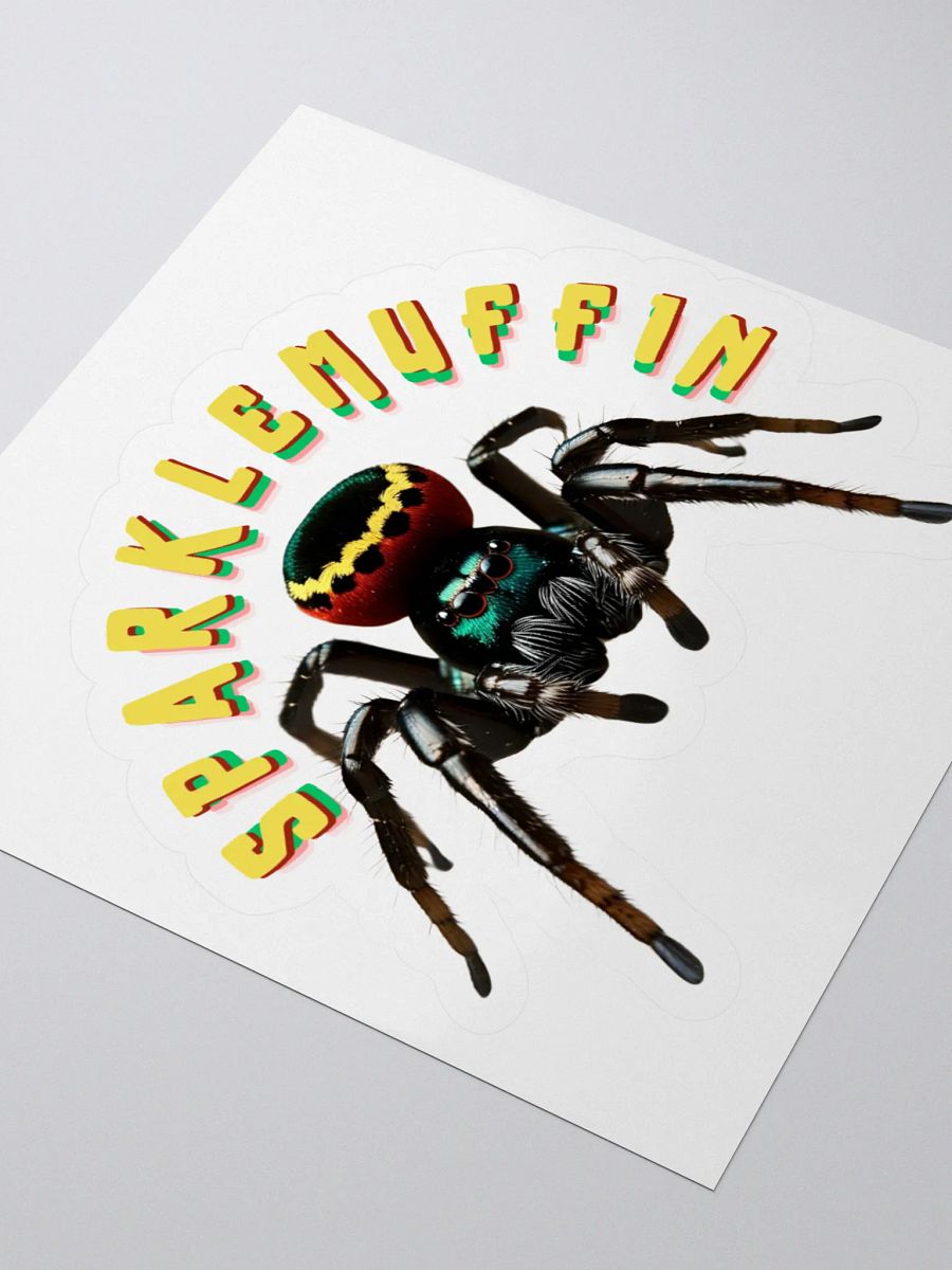 Sparklemuffin - Peacock Spider with Rasta Colors Sticker product image (7)