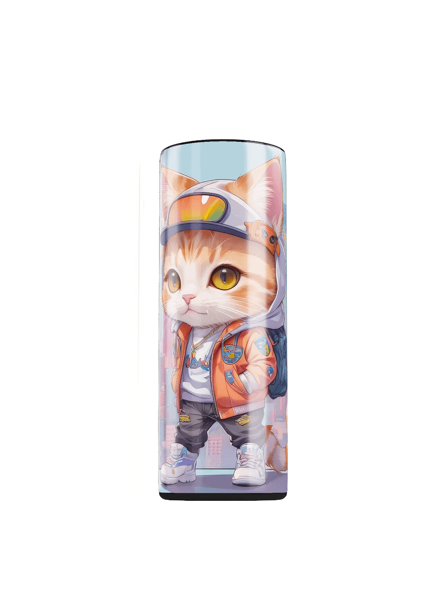 Cute City Kitty Cat 20 oz Skinny Stainless Steel Tumbler - v2 product image (1)