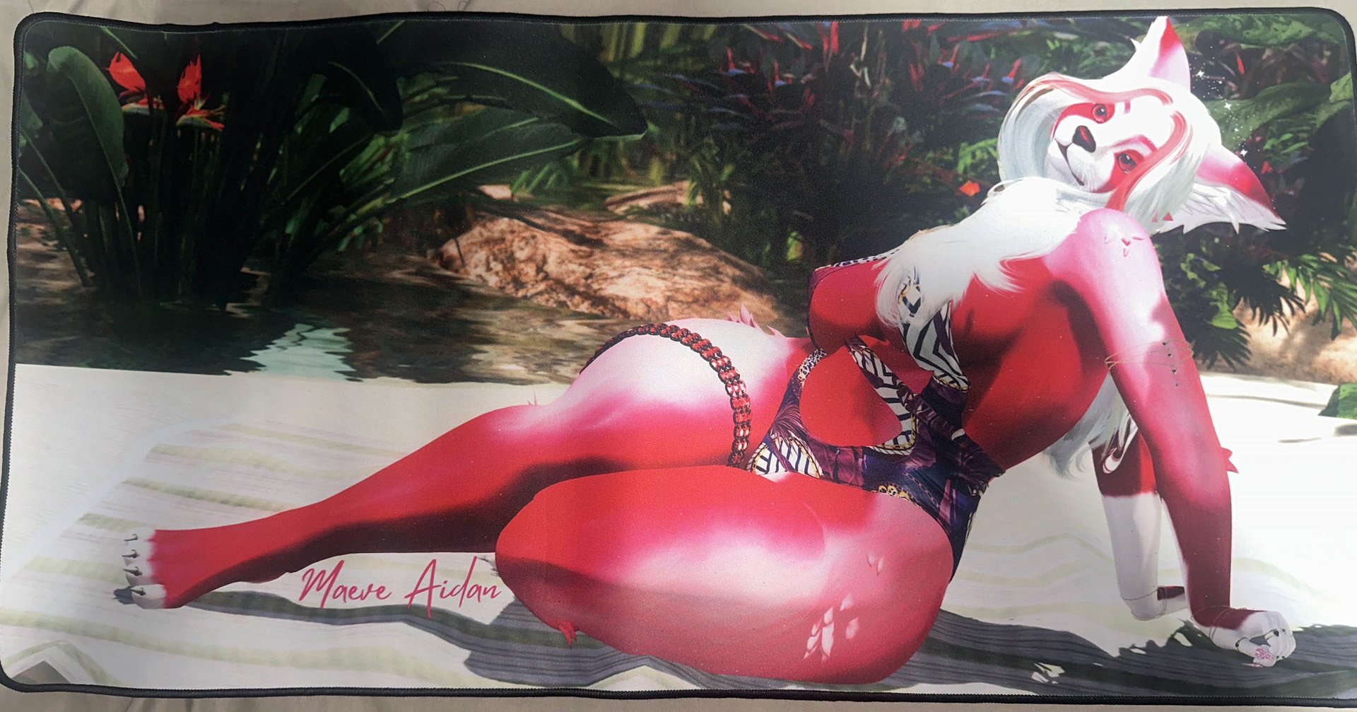 Panda Maeve Pinup2 - Desk Mat [15.5" x 31.5"] product image (4)