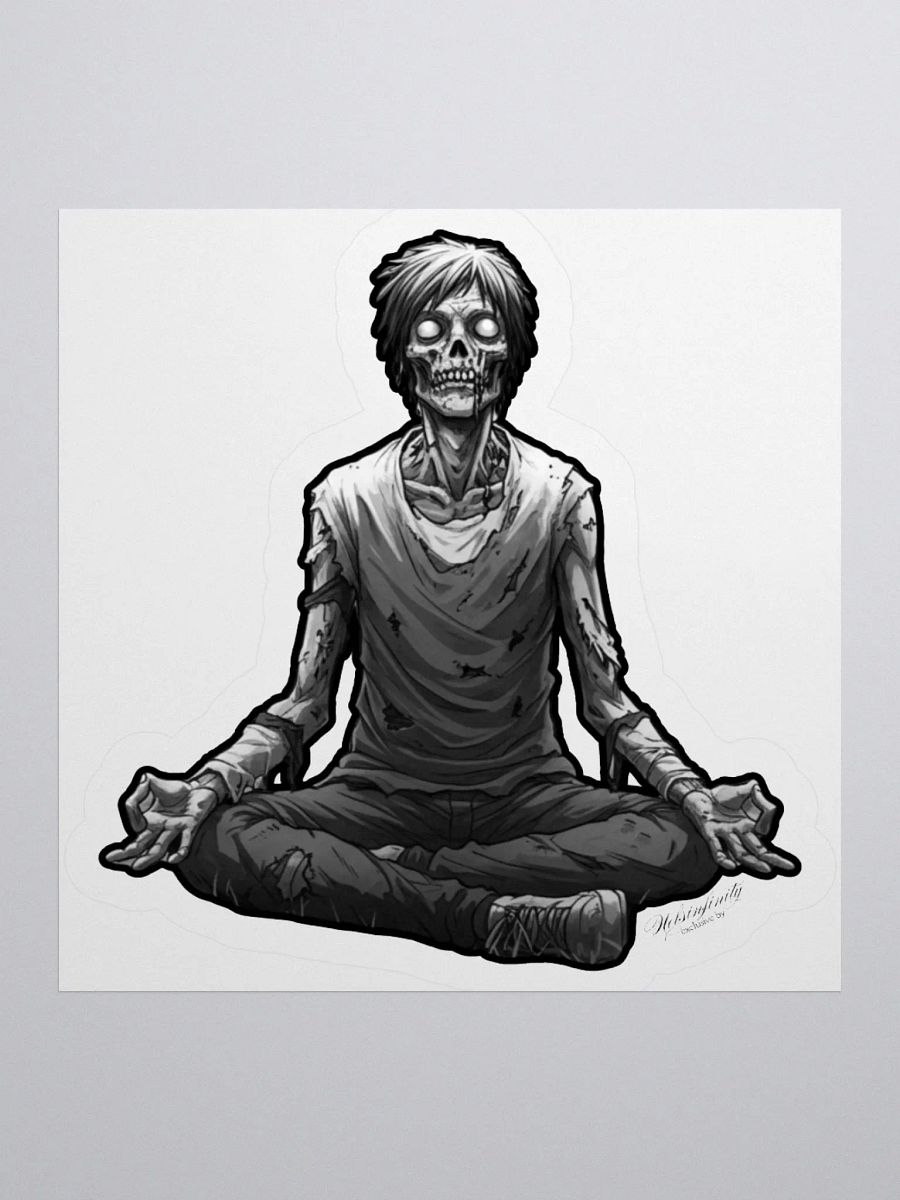 The Deadlands Meditating Zombie Kiss Cut Sticker product image (3)