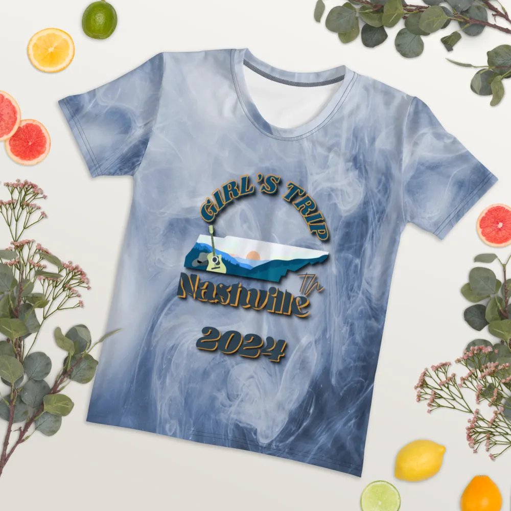 Girls Trip Nashville Tn 2024 All Over Print T-shirt product image (7)