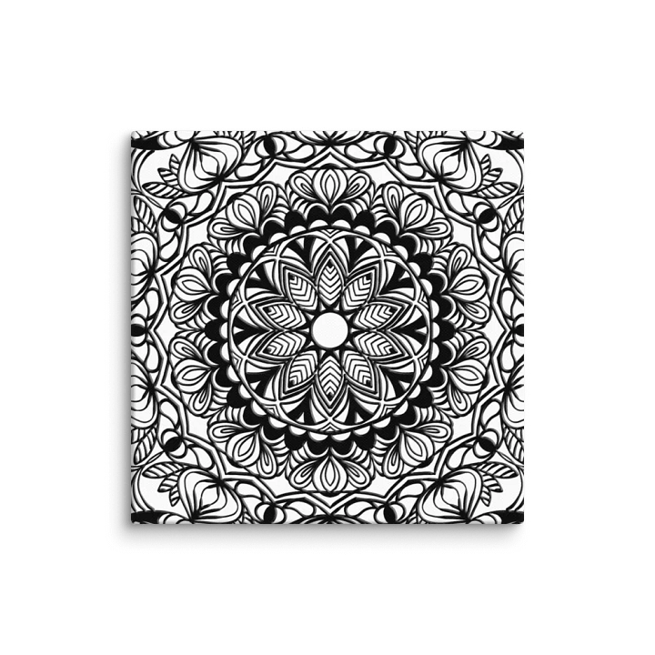 Symmetry in Ink: Intricate Mandala Canvas product image (36)
